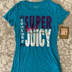 NWT! JUICY COUTURE Super Star Crew Neck Tee Size P